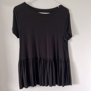 Black peplum top